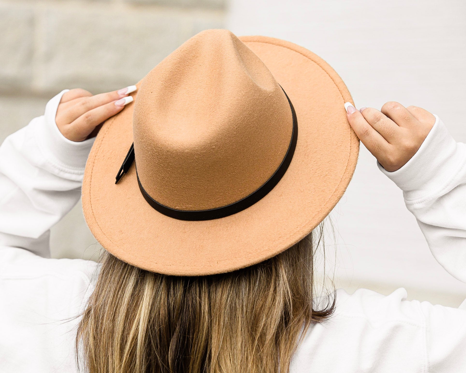 Meet Me Outside Fedora Hat Taupe